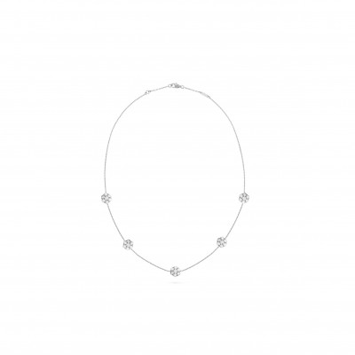 VAN CLEEF ARPELS FLEURETTE NECKLACE, 5 FLOWERS, LARGE MODEL - WHITE GOLD, DIAMOND  VCARA47600